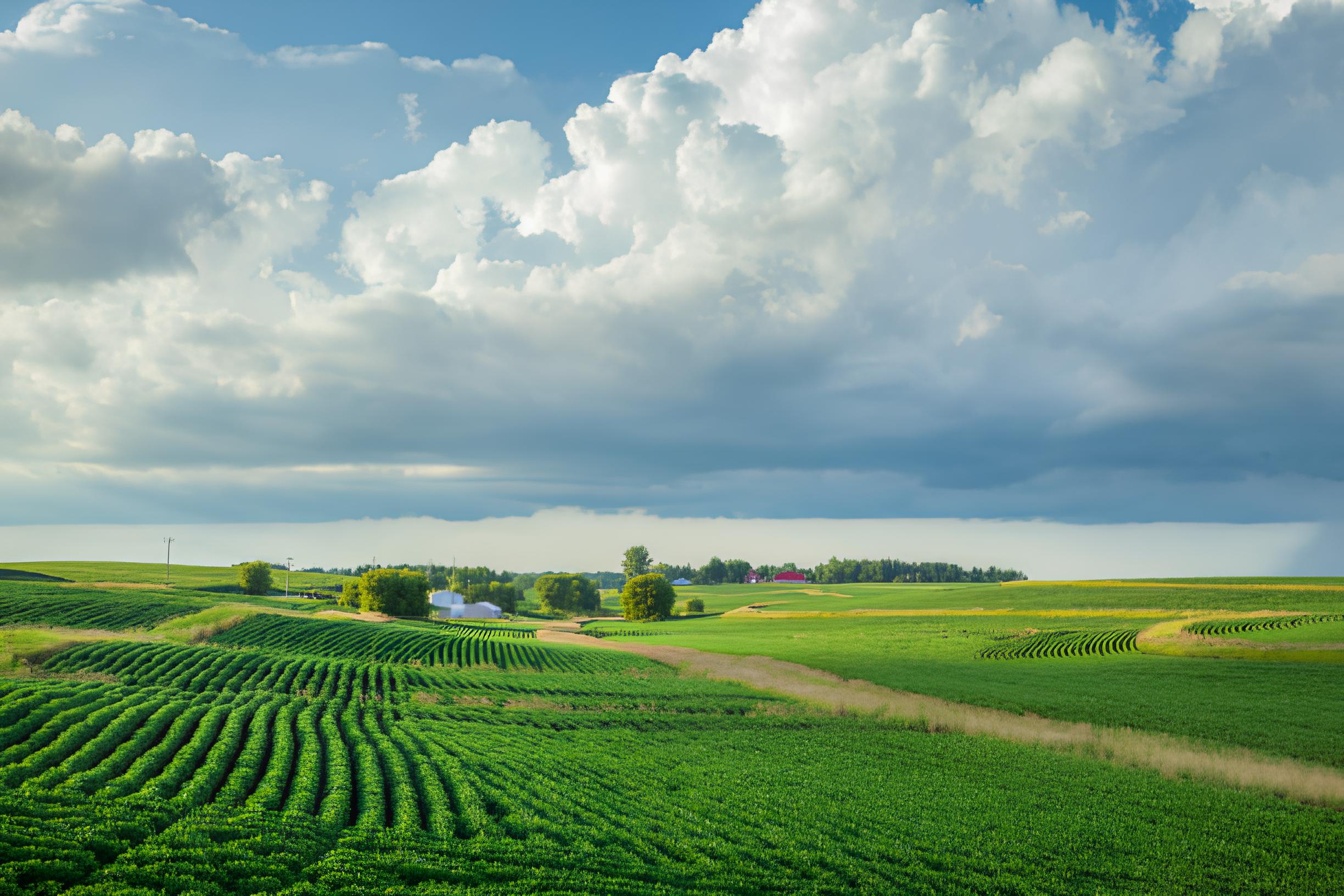 Green wheat field